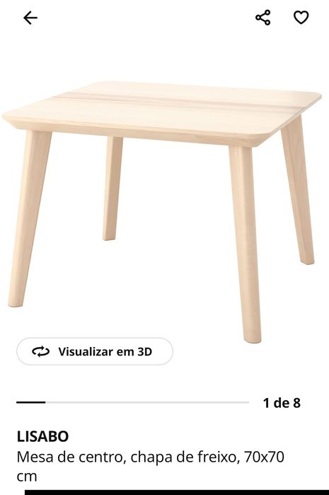 Mesa de centro lisabo do Ikea