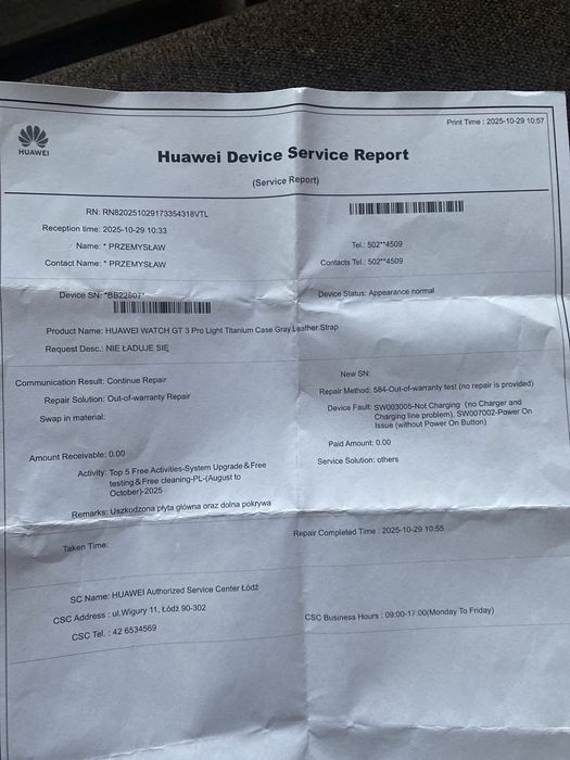 Smartwatch Huawei Watch GT 3 46mm czarny