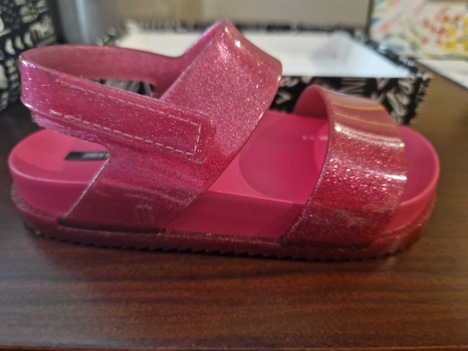 Sandálias mini melissa cosmic sandal pink glitter