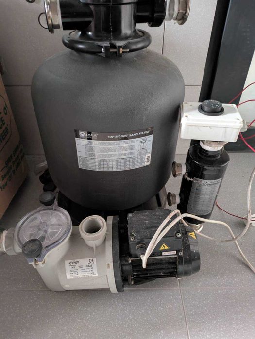 Піщаний фільтр для басейну Emaux Top-Mount Sand Filter (в комплекті з теплообмінником та насосом)