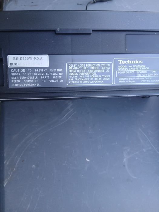 Technics Leitor de cassetes duplo RS D 550W