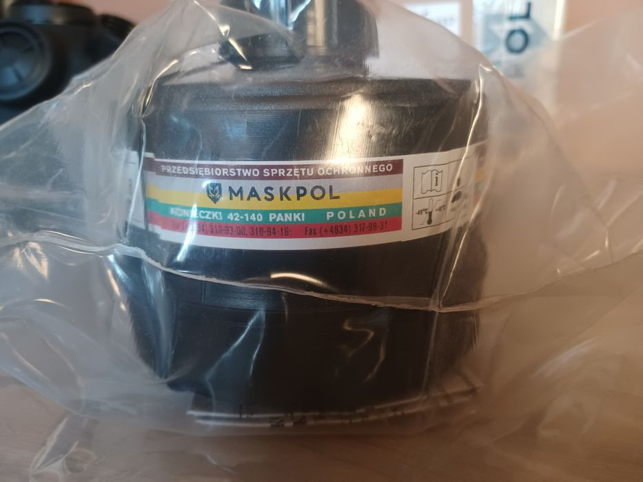 Oryginalna maska Maskpol MT 213/2 CL2 roz. 3 ważna do 12-2029 nieużyw.