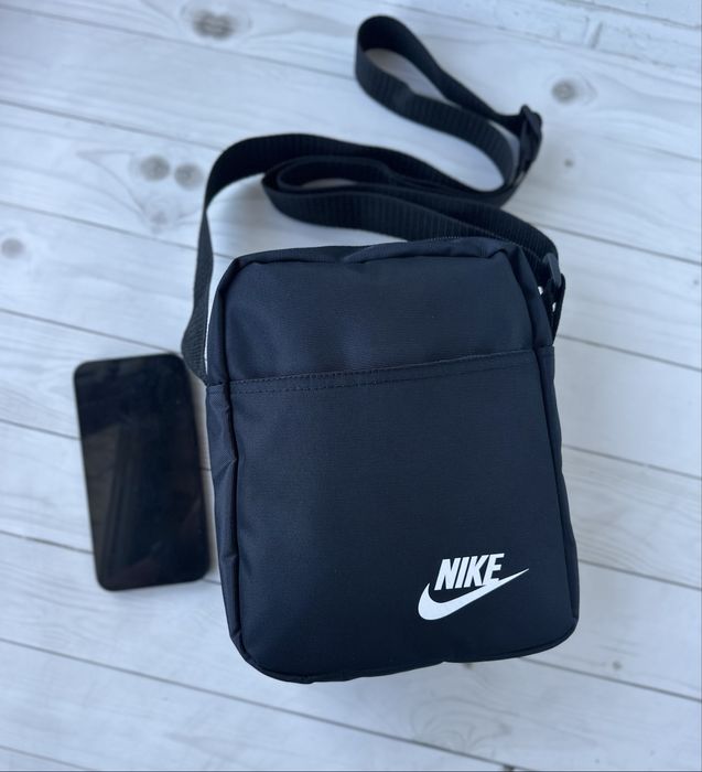 Чоловіча чорна сумка,текстильная черная мужская сумка,сумка мужская