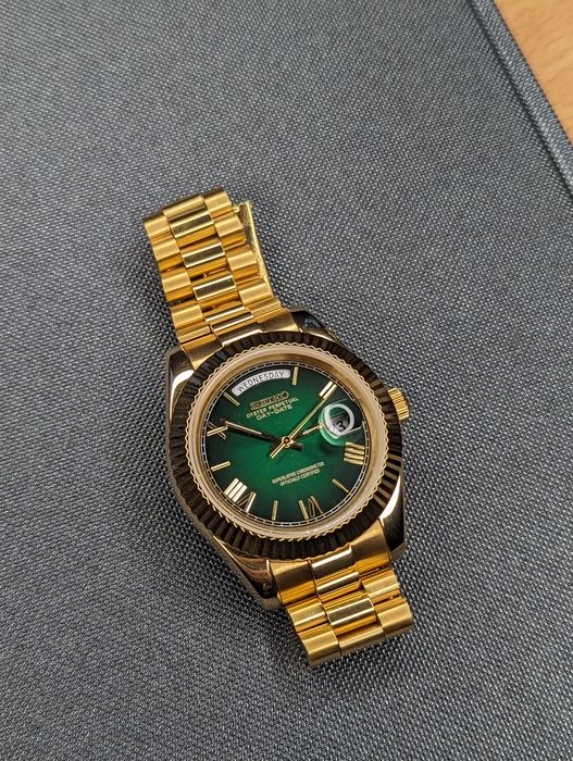 Seiko mod daydate złoty cygan 40mm rodzina Soprano