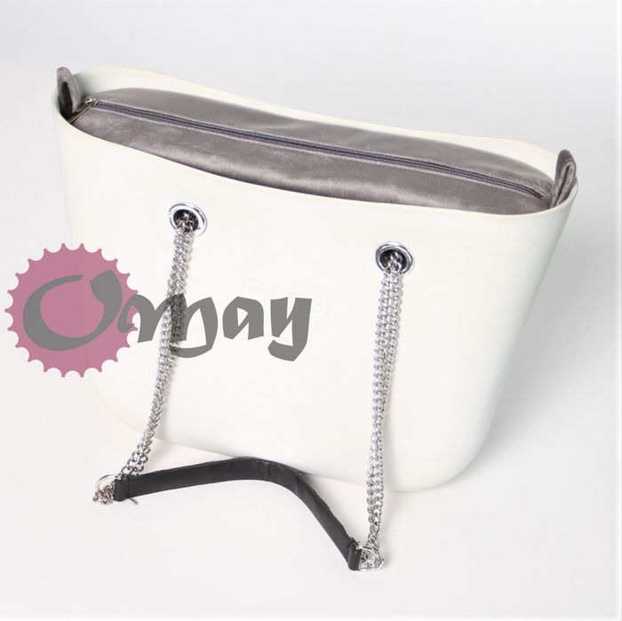 organizer do OBAG MINI velvet szary welur wkład 2 kieszenie OMAY