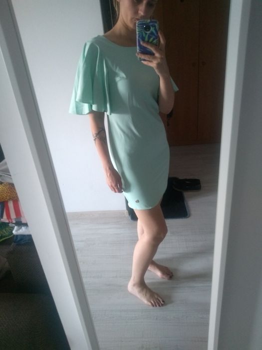 Miętowa sukienka rozm. 36