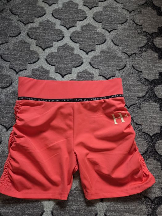 Legginsy  krótkie  z ozdobnym marszczeniem  Holyfield  neonowe nowe