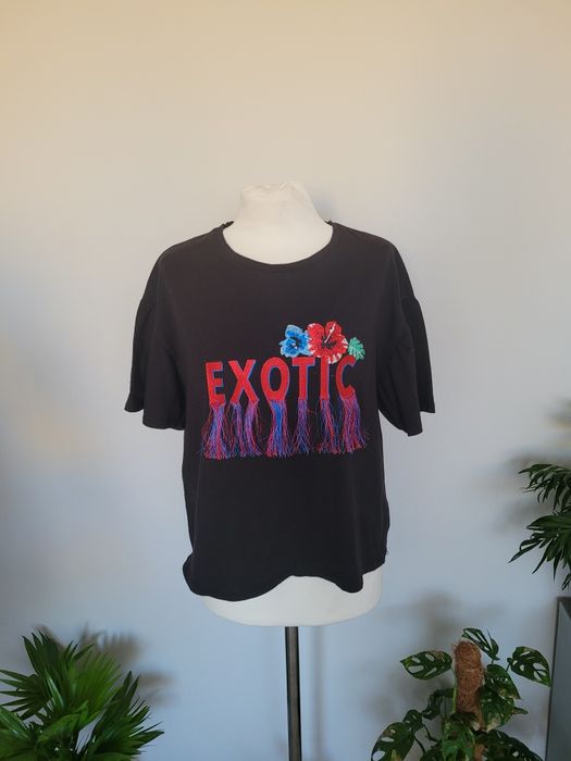 czarny t-shirt Stradivarius rozm. M