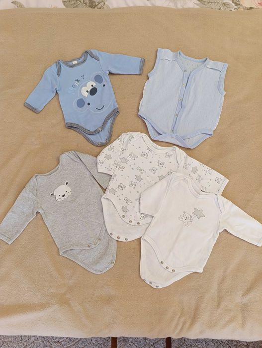 Бодіки для новонароджених 0-3-6 міс., 5шт., ціна за комплект