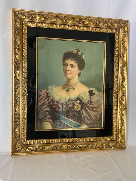 Quadro com  rainha D Amélia