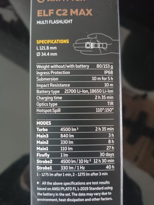 Super Mocna latarka czołowa Armytek ELF C2 MAX 4500LM białe światło