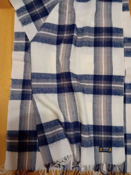 Szalik zimowy w kratę