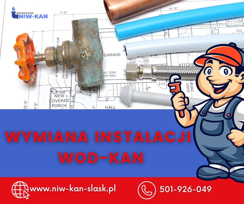 wymiana instalacji WOD-KAN24/7 ŚLĄSK