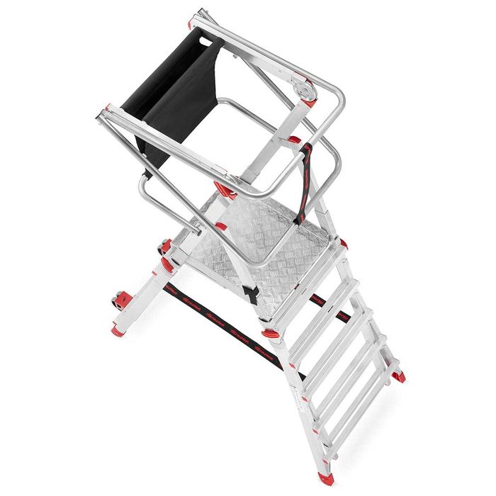 Teleskopowa Drabina Magazynowa jezdna Pls5, Podest ,Platforma