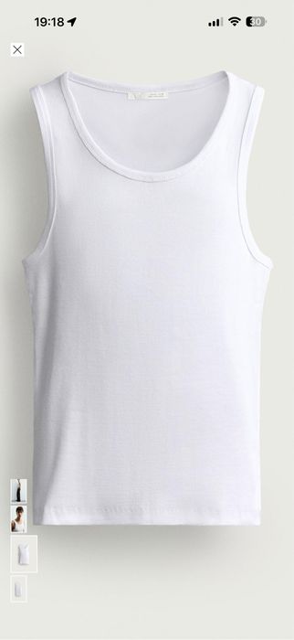 Базовая майка в рубчик zara