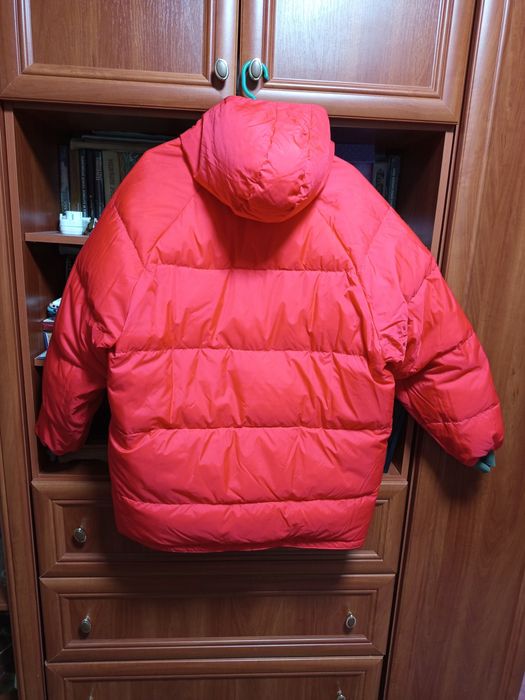 Пуховик теплый двухсторонний,безкарманник,размер 52-54