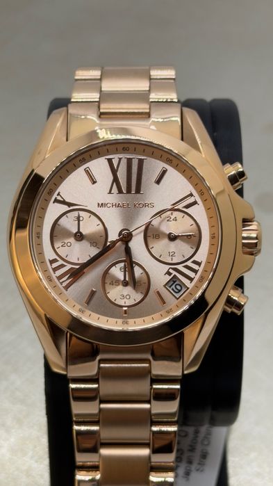 Жіночий годинник Michael Kors Bradshaw MK5799 з хронографом (Рожеве золото)