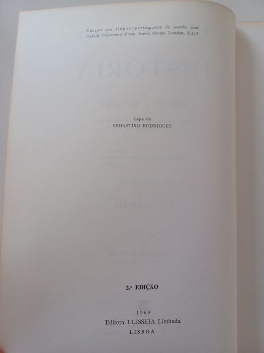 Livro um Estudo de História, 1969, Arnold Toynber