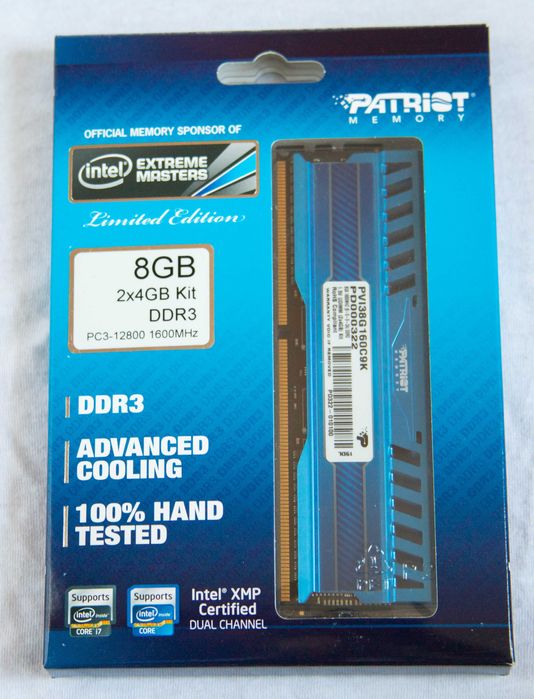 Pamięć DDR3 Patriot Intel Extreme Masters 1600 2x4GB