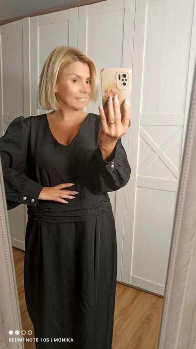 Nowa czarna sukienka polski producent plus size
