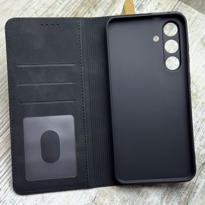 Чехол книжка кожаный Leather Book на Samsung S25 FE/ S24 FE На магните. Чохол