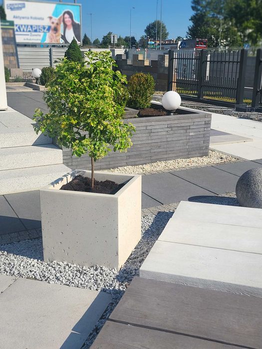 Donica betonowa 50x50x50 cm, beton architektoniczny PRODUCENT!