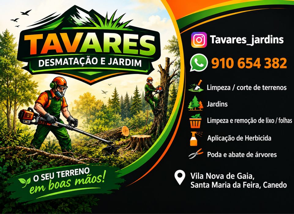 Limpeza de terrenos e jardins