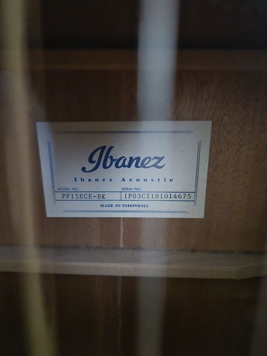 Електроакустична гітара Ibanez PF15ECE-BK