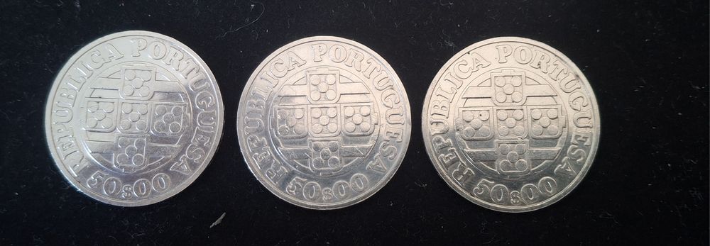 Moedas Portuguesas, 50$ escudos, 'Banco de Portugal - 1971', em prata