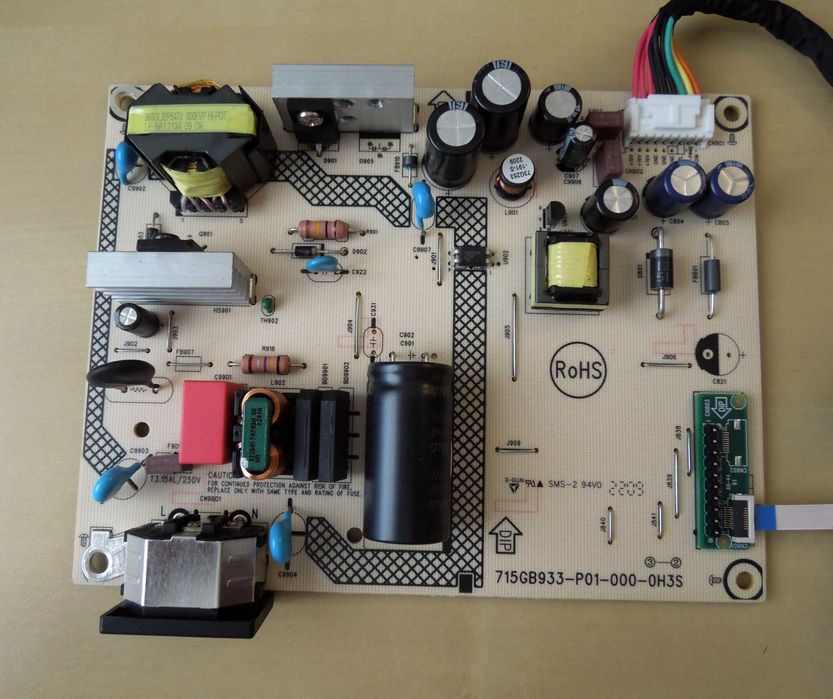 Mainboard / Powerboard / Button board / Cabos - monitor curvo HP 27XC