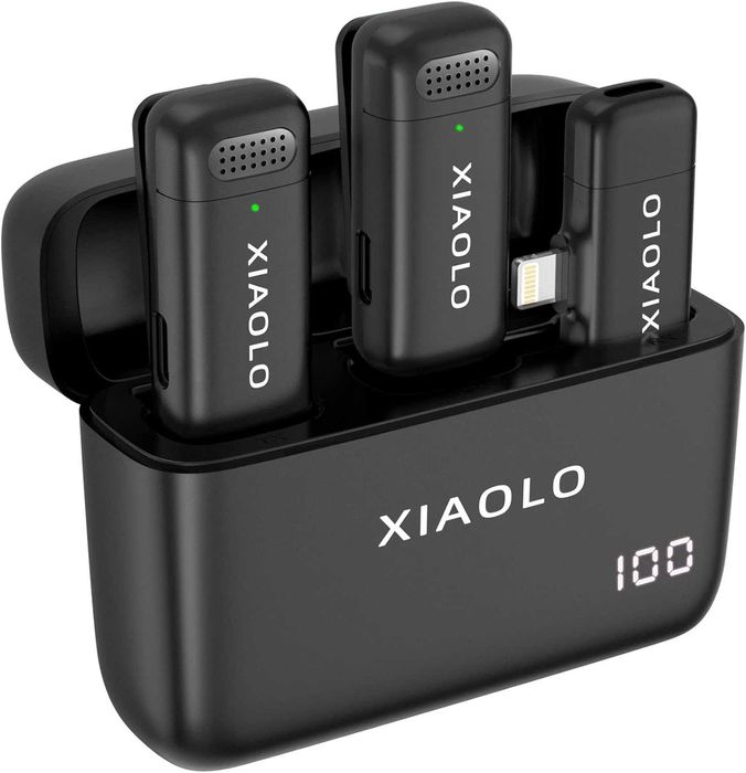 Bezprzewodowy mikrofon krawat do iPhone'a, vlog Youtube, wywiad tiktok