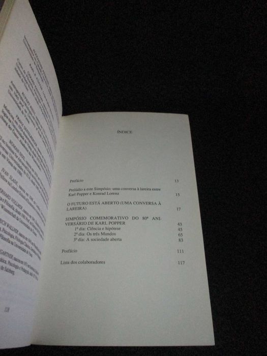 Livro O futuro está aberto Karl Popper Konrad Lorenz