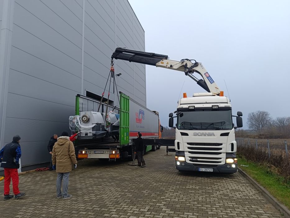 Transport hds 10 ton,kontenery 20, 40 ,przyczepa ,  pawilony , maszyny