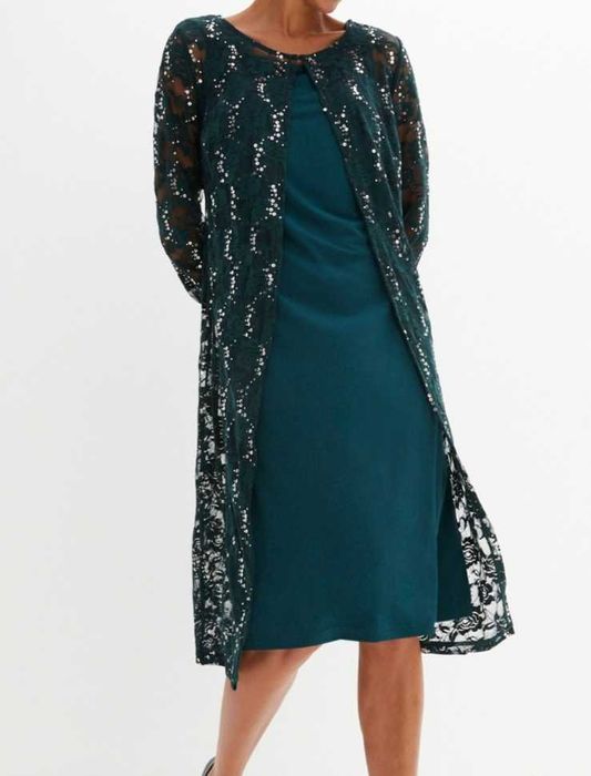 Sukienka z koronką Bonprix rozm 48/50