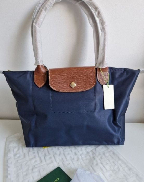 Granatowa torebka LONGCHAMP roz M