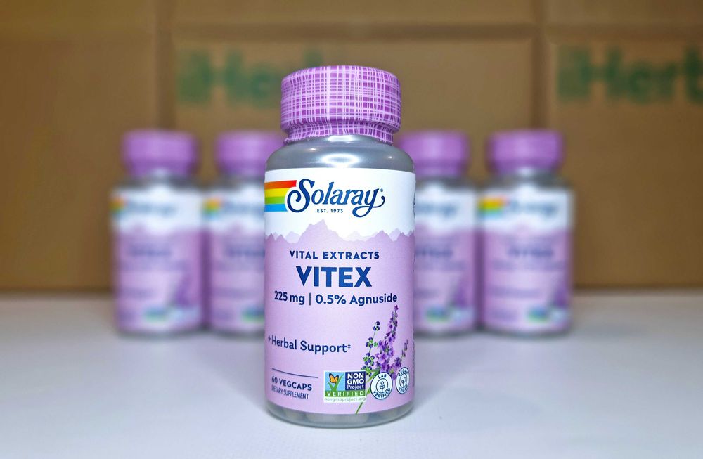 Solaray, Vitex Berry Extract, Екстракт ягід Вітекс, 225 мг, 60шт