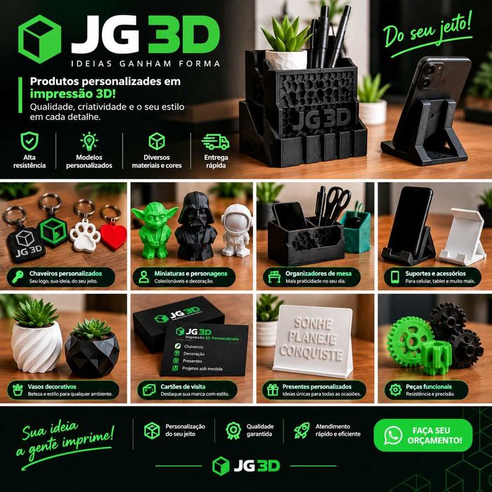 Serviço personalizado em impressão 3D