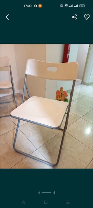 Oportunidade, vendo 4 cadeiras dobráveis