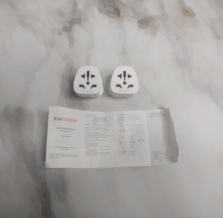 2 x adapter podróżny kwmobile typu M