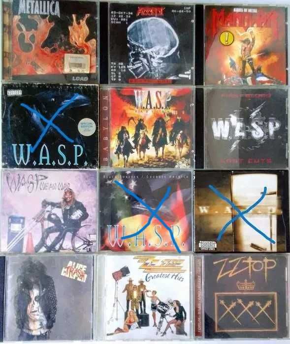 CD1980-90ті W.A.S.P Accept Manowar Metallica рок реп поп диско класика