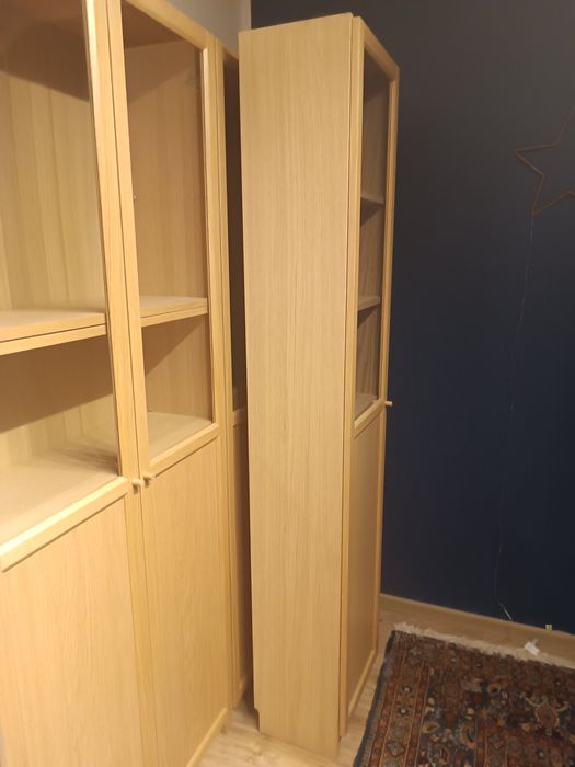 Billy oxberg regał wąski dąb 40x30x202 Ikea