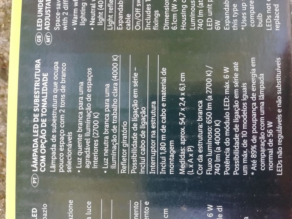 Lâmpada led de bancada