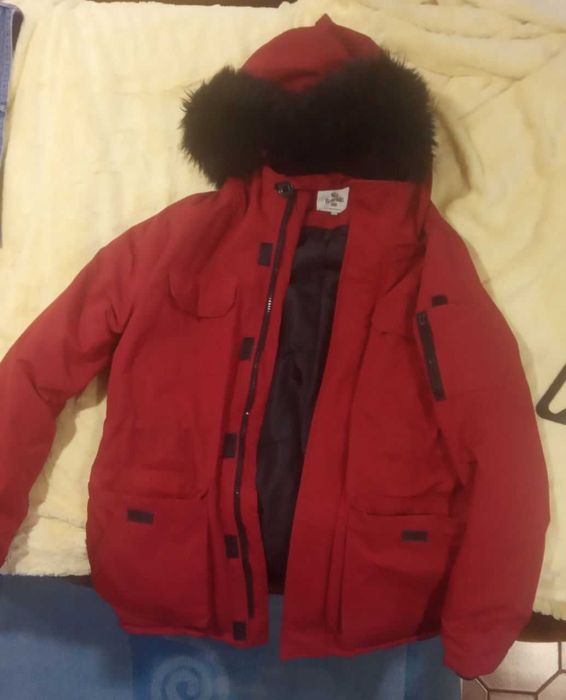 Casaco Inverno Homem Bellfield Quente Pelo L Vermelho Red Wintercoat