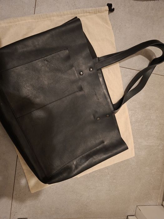 John & Mary Lezama torba skorzana czarna