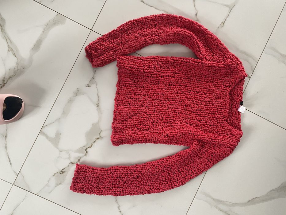 Damski malinowy sweter xs