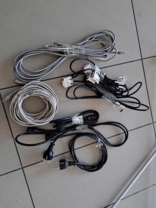 Kabel sieciowy, kabel zasilający, kabel do monitoru DVI