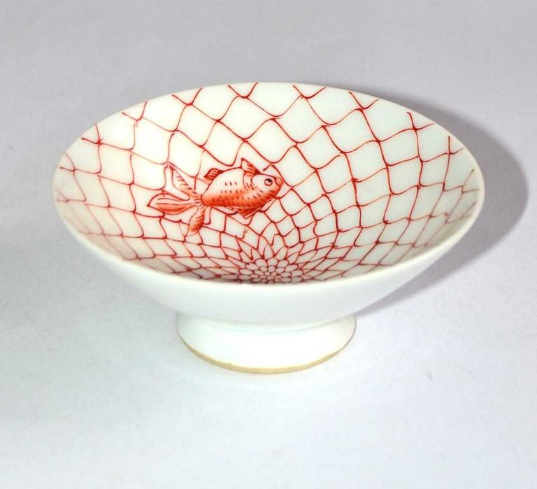 Tigela Em Porcelana Japonesa pintada à mão