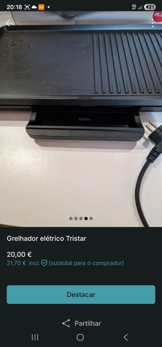 Grelhador Eletrico Tristar