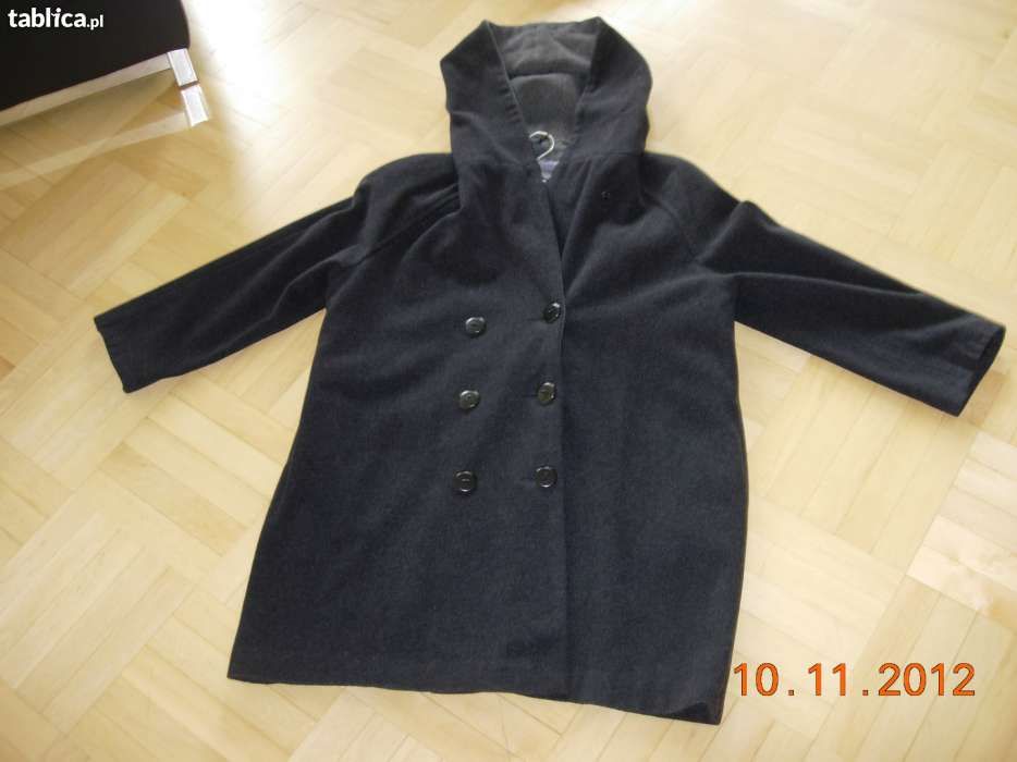 Super markowy płaszcz oversize wełna+kaszmir r.38-40