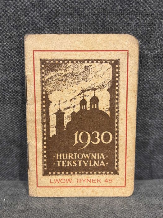 Lwów 1930 Kalendarzyk - Projekt Rudolf Mękicki - Unikat